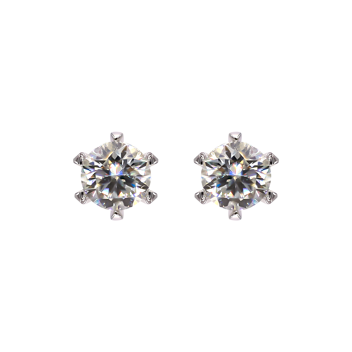 Radiant Elegance: 2 Carat Moissanite Sterling Silver Earrings