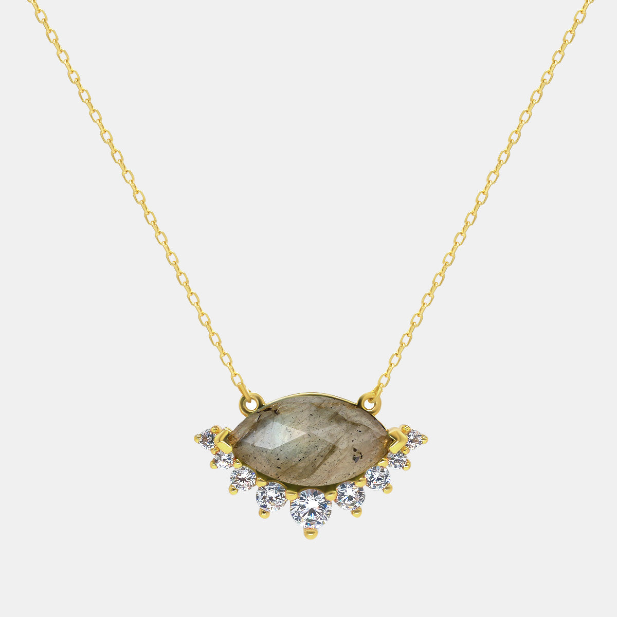 【773】‘Mystic Moss Collection’ Sylvan Serenity Necklace Labradorite Classic event Necklace