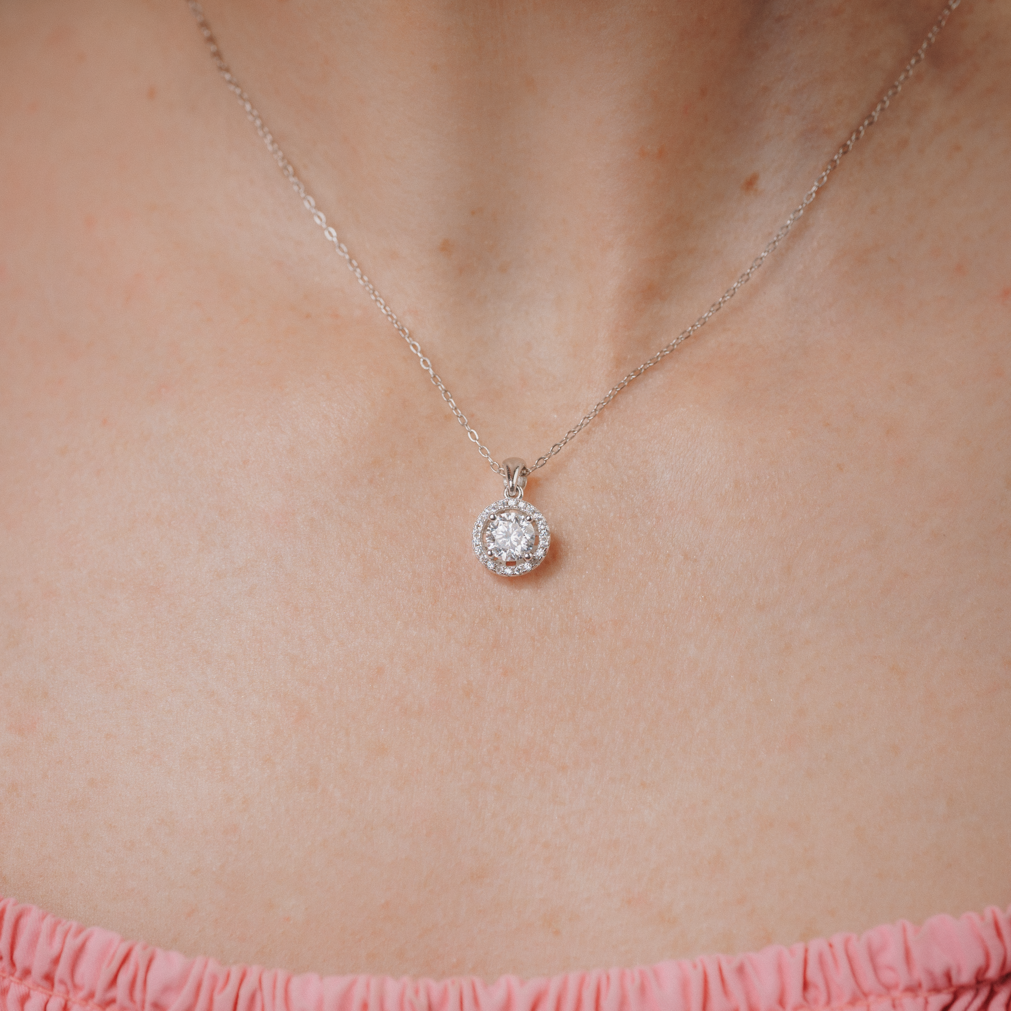 【#21】925 Sterling Silver Moissanite Necklace