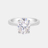 【#194】Grand Oval Moissanite Ring - Queenou Jewelry