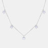 【#198】Round Moissanite Chain Necklace - Queenou Jewelry