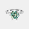 【#223】925 Sterling Silver Moissanite Rings - Queenou Jewelry