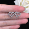【#246】925 Sterling Silver Moissanite Earrings - Queenou Jewelry