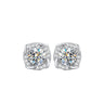【#247】925 Sterling Silver Moissanite Earrings - Queenou Jewelry