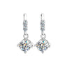 【#249】925 Sterling Silver Moissanite Earrings - Queenou Jewelry