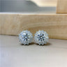 【#252】925 Sterling Silver Moissanite Earrings - Queenou Jewelry