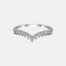 【#265】Luxurious Moissanite V - Band - Queenou Jewelry