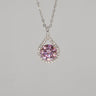 【#279】2CT 925 Sterling Silver Pink Moissanite Necklace - Queenou Jewelry