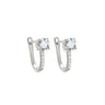 【#288】925 Sterling Silver Moissanite Earrings - Queenou Jewelry