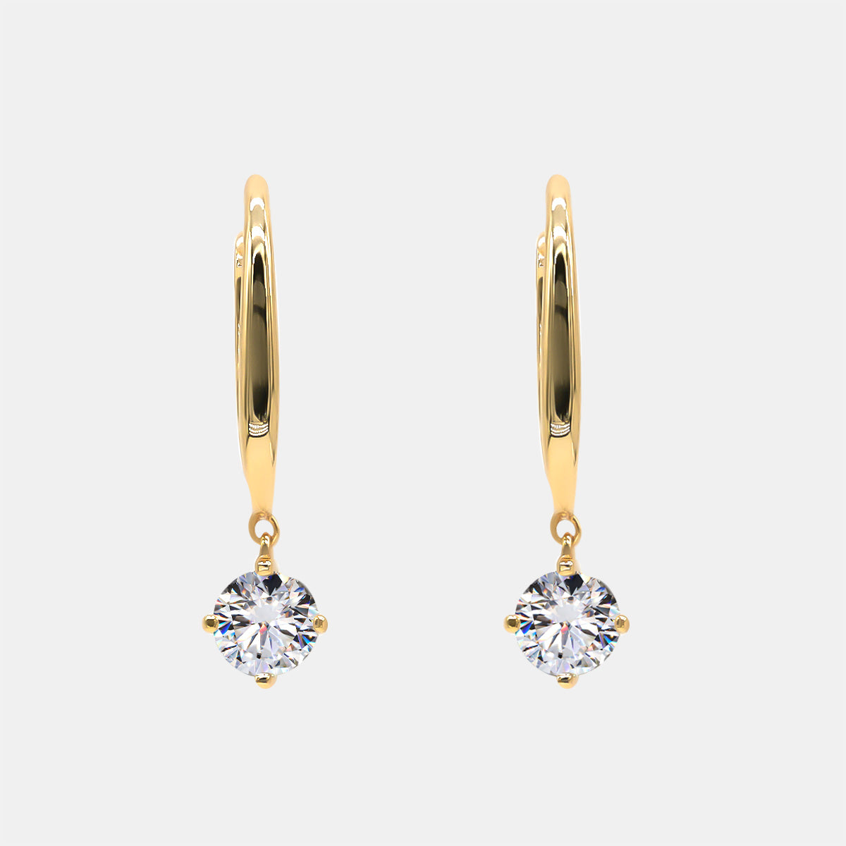 【751】Dazzling Duo Moissanite Earrings