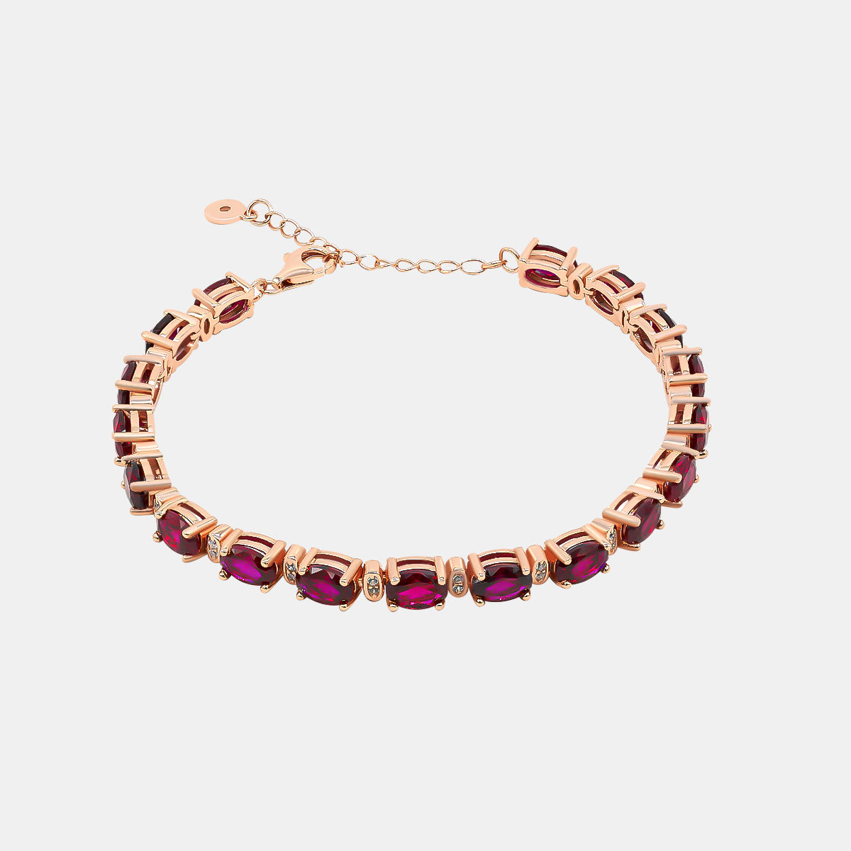 【753】Synthetic Ruby Elegance Bracelet