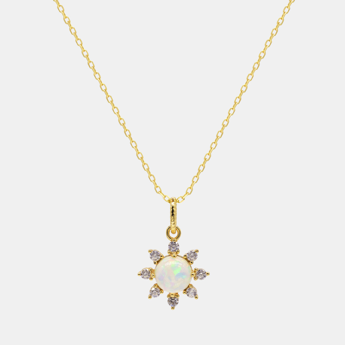 【768】Sunburst Opal Necklace