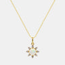 【768】Sunburst Opal Necklace - Queenou Jewelry