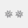 【776】Timeless Grace Eternal Blossom 0.5*2 Carat Moissanite Floral Dating Earrings - Queenou Jewelry