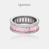 【825】Pink Radiance Cubic Ziconia Ring - Queenou Jewelry