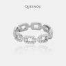 【826】Geometric Elegance Cubic Ziconia Ring - Queenou Jewelry