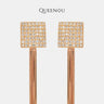 【827】Aurora Stream Synthetic Moissanite Earrings - Queenou Jewelry