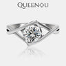 【840】Infinite Charm Synthetic Moissanite Ring – Elegant Design for Engagement or Wedding, Timeless and Classic Jewelry, Ideal for Anniversary, Birthday, or Romantic Gift. Fashionable and Luxurious, Perfect for Special Occasions and Everyday Wear. - Queenou Jewelry