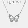 【853】Synthetic Moissanite Butterfly Bliss Necklace - Queenou Jewelry