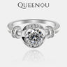 【859】The Blooming Fruit Synthetic Moissanite Ring �C Exquisite Floral Design, Ideal for Engagements, Anniversaries, and Unique Gift Giving. - Queenou Jewelry