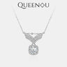 【931】Celestial Wings 1CT Synthetic Moissanite Necklace - Queenou Jewelry
