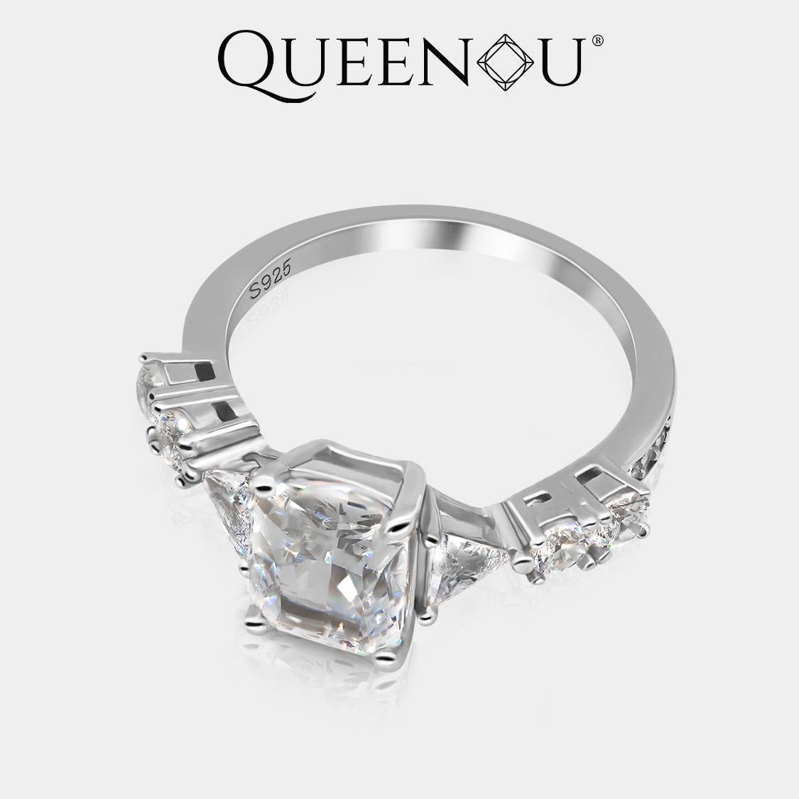 【935】Spring Equinox Celestial Cubic Zirconia Ring - Elegant Wedding Jewelry & Holiday Gift for Her | Anniversary, Valentine's Day springtok - Queenou Jewelry
