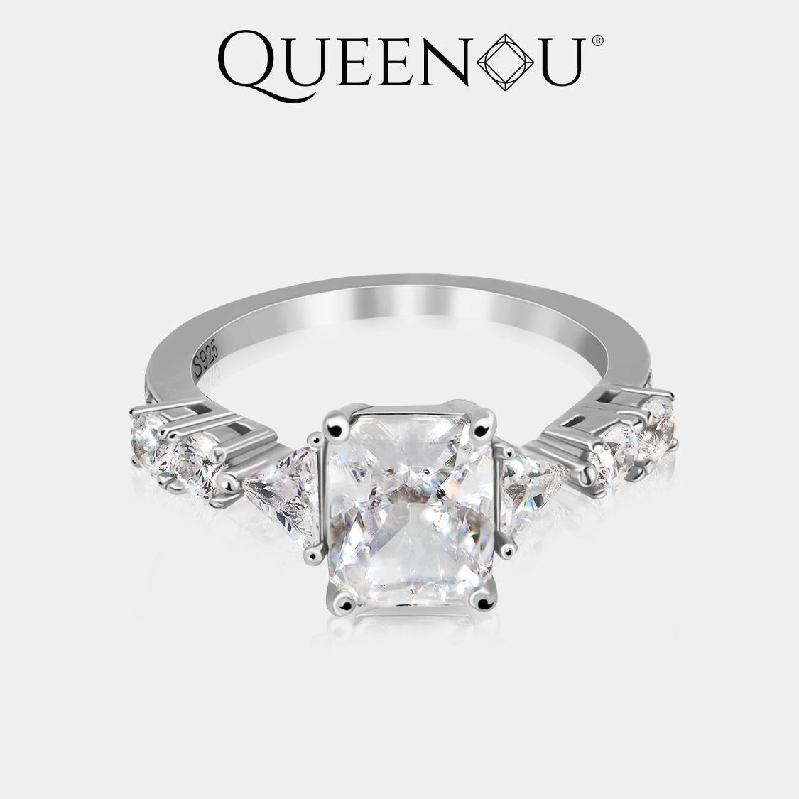 【935】Spring Equinox Celestial Cubic Zirconia Ring - Elegant Wedding Jewelry & Holiday Gift for Her | Anniversary, Valentine's Day springtok - Queenou Jewelry