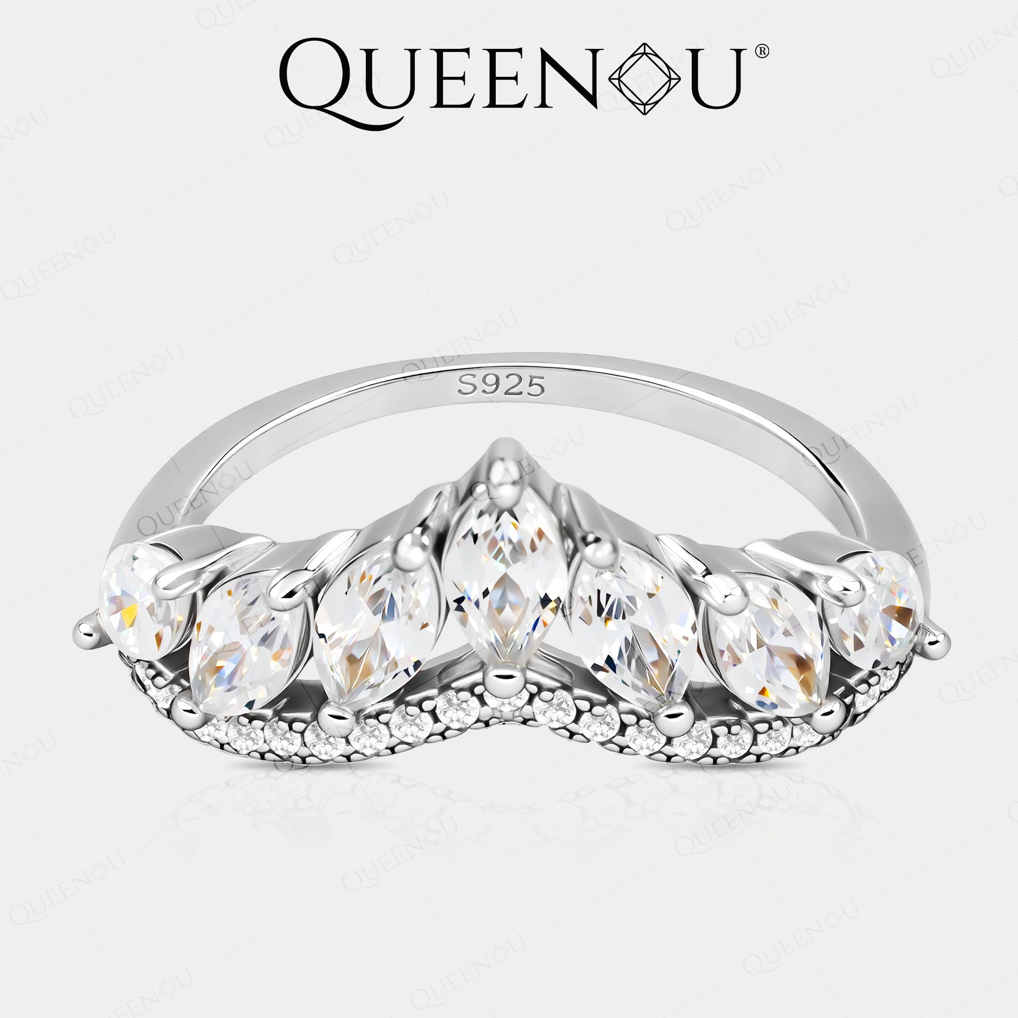 【941】Escaped Princess Cubic Zirconia Ring - Queenou Jewelry