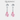 【961】Pink Pear Zirconia Drop Earrings with White Accents & Dangling Motion - Queenou Jewelry