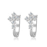 【979】Minimalist 5 - Stone Synthetic Moissanite Cross Studs | Precision - Set in Sacred Geometry Design - Queenou Jewelry