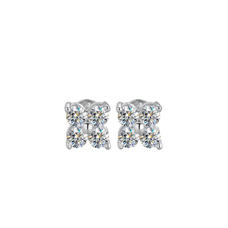 【#251】925 Sterling Silver Moissanite Earrings