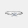【H3】‘Eternal’ Infinite Glimmer 0.8 Carat Clear Cubic Ziconia Classic Personalize Ring - Queenou Jewelry