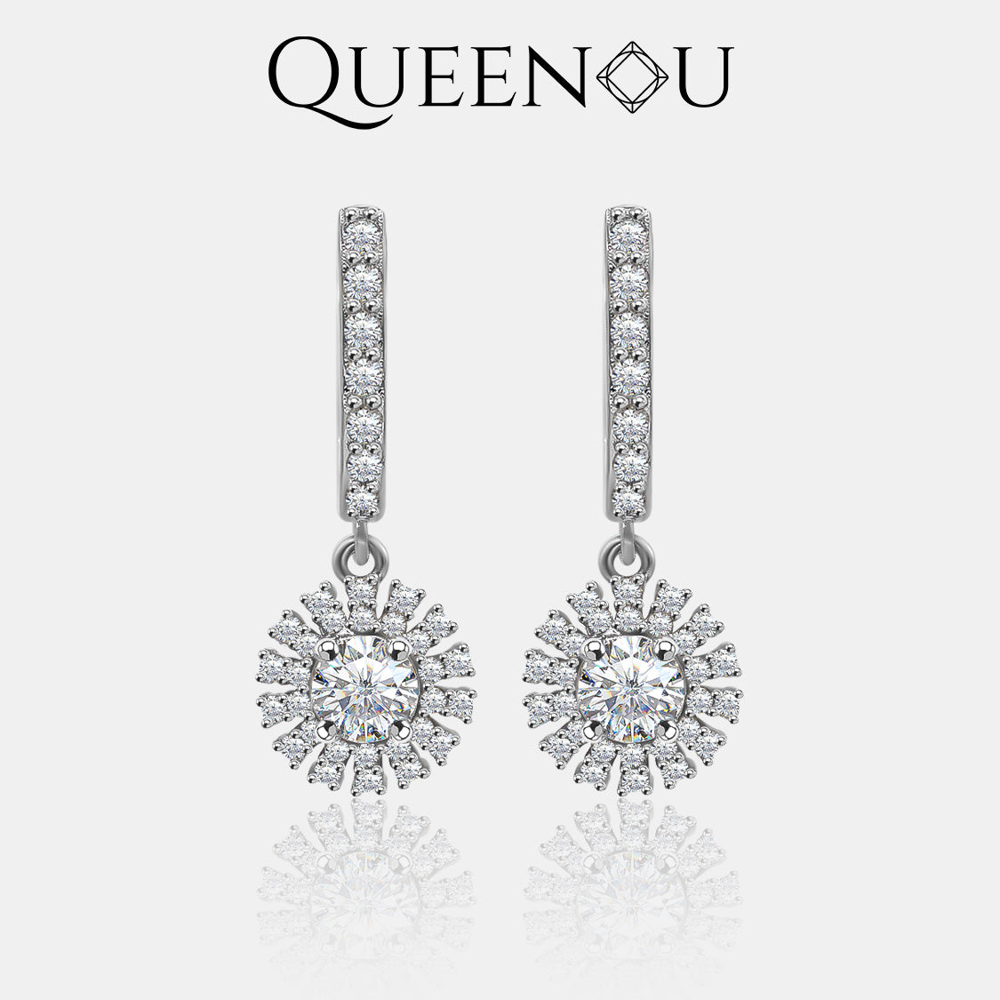 【929】Starwish Dandelion 0.5CT*2 Synthetic Moissanite Earrings