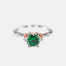 【K2】1 Carat Coloured Cubic Zirconia Ring Anniversary For Girl - Queenou Jewelry