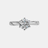 【K3】0.5CT Classical Synthetic Moissanite Ring - Queenou Jewelry