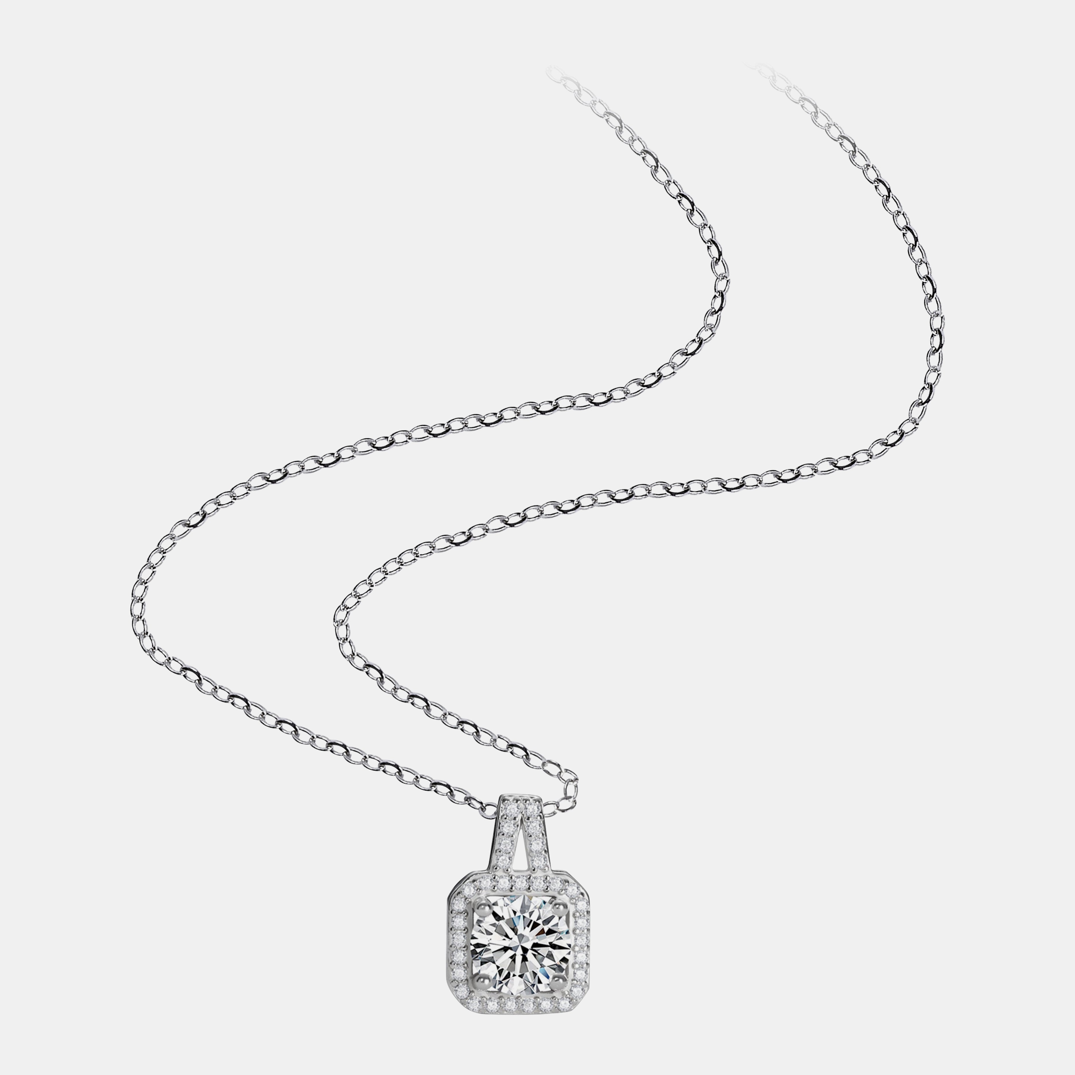 【#20】925 Sterling Silver Moissanite Necklace