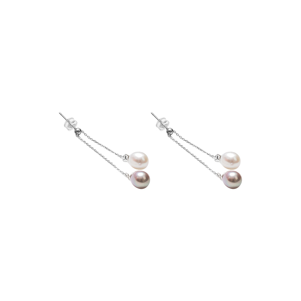 【#602】7-8MM Drop Pearls Earrings