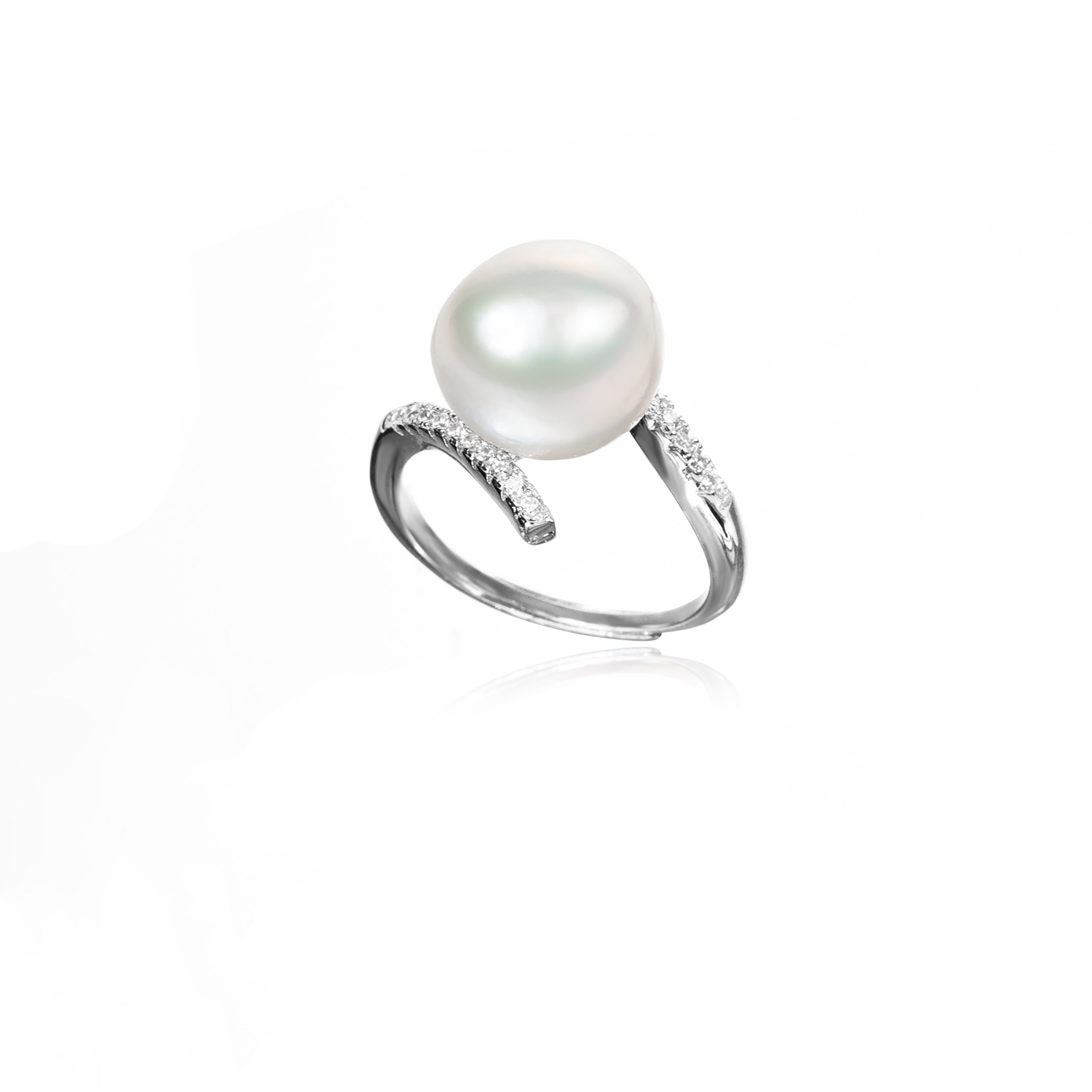 【#605】 11-12mm Baroque Pearl Ring